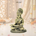 Goddess Annapurna Brass Idol | Handcrafted Annapurna Devi Murti for Home Temple