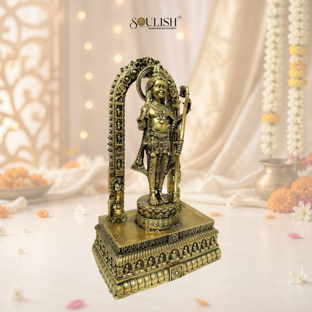Ram Lalla Brass Idol | Handcrafted Brass Murti for Pooja & Home Temple