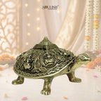 Vastu Tortoise with Ashtalakshmi Shree Yantra | Superfine Brass Prosperity Idol
