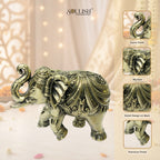 Elephant Brass Idol | Handcrafted Brass Elephant Statue for Vastu & Home Décor