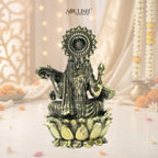 Saraswati on Lotus Brass Idol