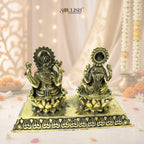 Lakshmi Ganesha Brass Idol