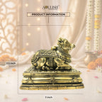 Nandi Brass Statue – Sacred Bull of Lord Shiva, Spiritual Home Décor