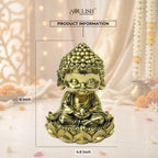 Little Buddha Meditating Brass Idol – Peaceful Spiritual Home Décor
