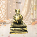 Nandi Brass Statue – Sacred Bull of Lord Shiva, Spiritual Home Décor