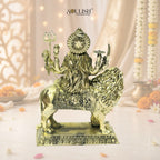 Sherawali Mata Brass Idol – Goddess Durga, Spiritual Home Décor